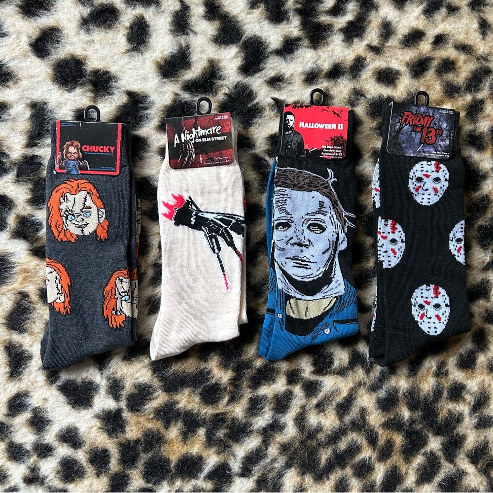 Classic Horror Movie Icon Casual Socks Set of 4